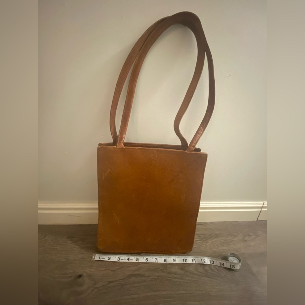 VTG SIMÓN brown leather tote bag